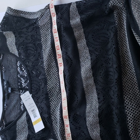 Black Grey Eyelet Dress by Madison Leigh Size 14 - NWT - Picture 10 of 13